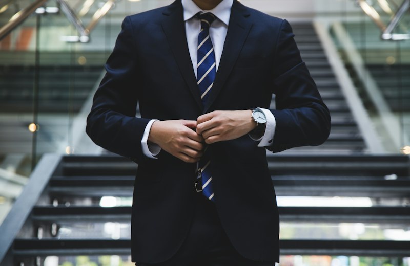 Executive in a tailored suit